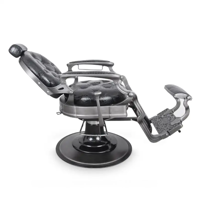 Black baroque barber chair